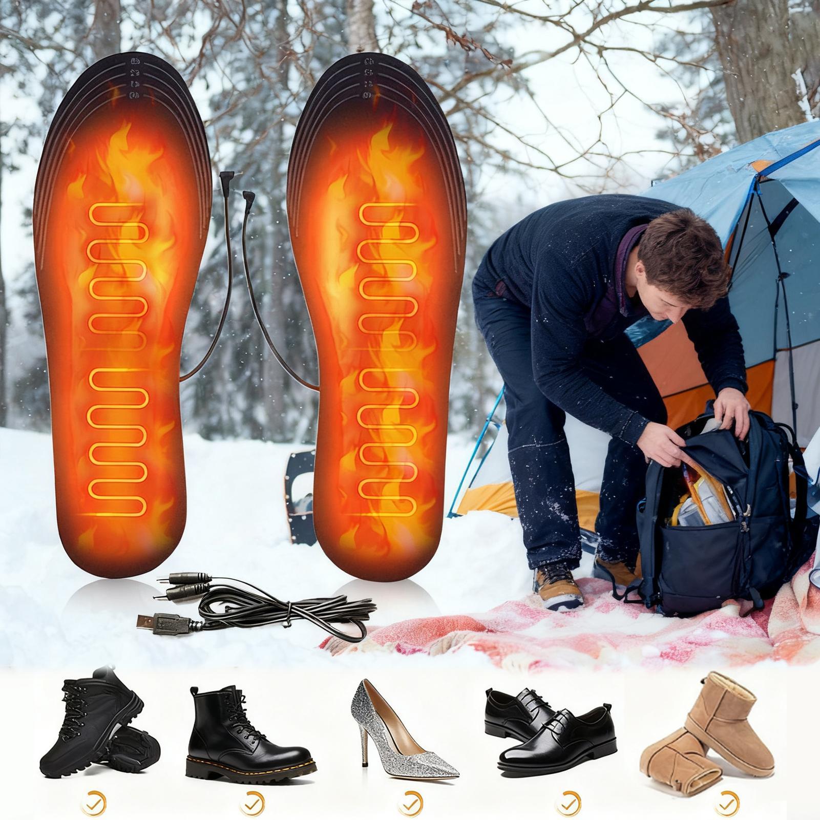 Heated Insole Rechargeable - USB wiederaufladbare beheizte Einlegesohlen, schneidbare elektrische