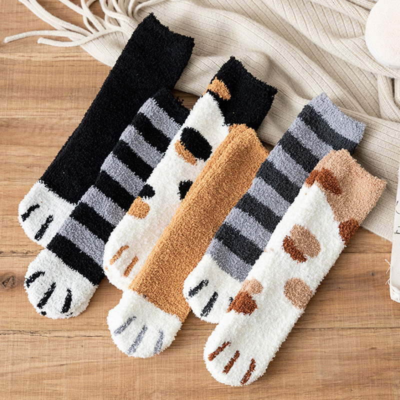 Winter Clothing Youtube - Winter Warme Flauschige Socken Verdickt Nette