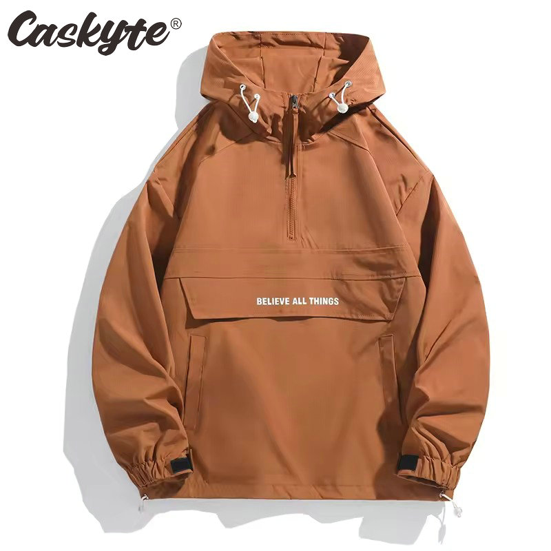 Windproof Jacket Softshell - 2026 CASKYTE Herren Wanderjacke Wasserdichte Angeljacke