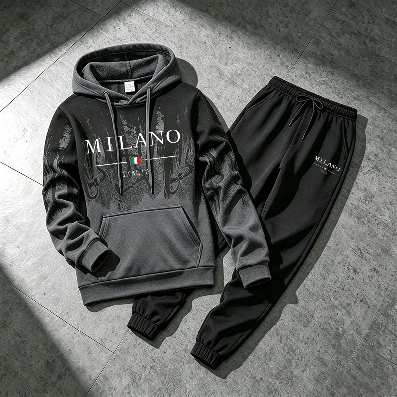 Winter Clothing Men - Splashed Ink Herren-Hoodie-Trainingsanzug, lässiger Sweatshirt-Jogginganzug, Outdoor-Sport-Joggingkleidung,