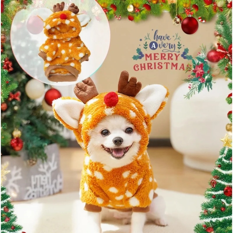 Winter Clothing Must Haves - 1 Stück süße Weihnachts-Rentier-Haustierkleidung ist ein