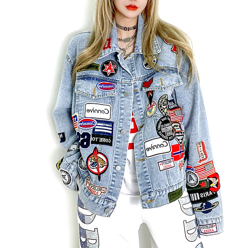 Winter Clothing Label - Mode Denim jacke frauen Etiketten Appliques