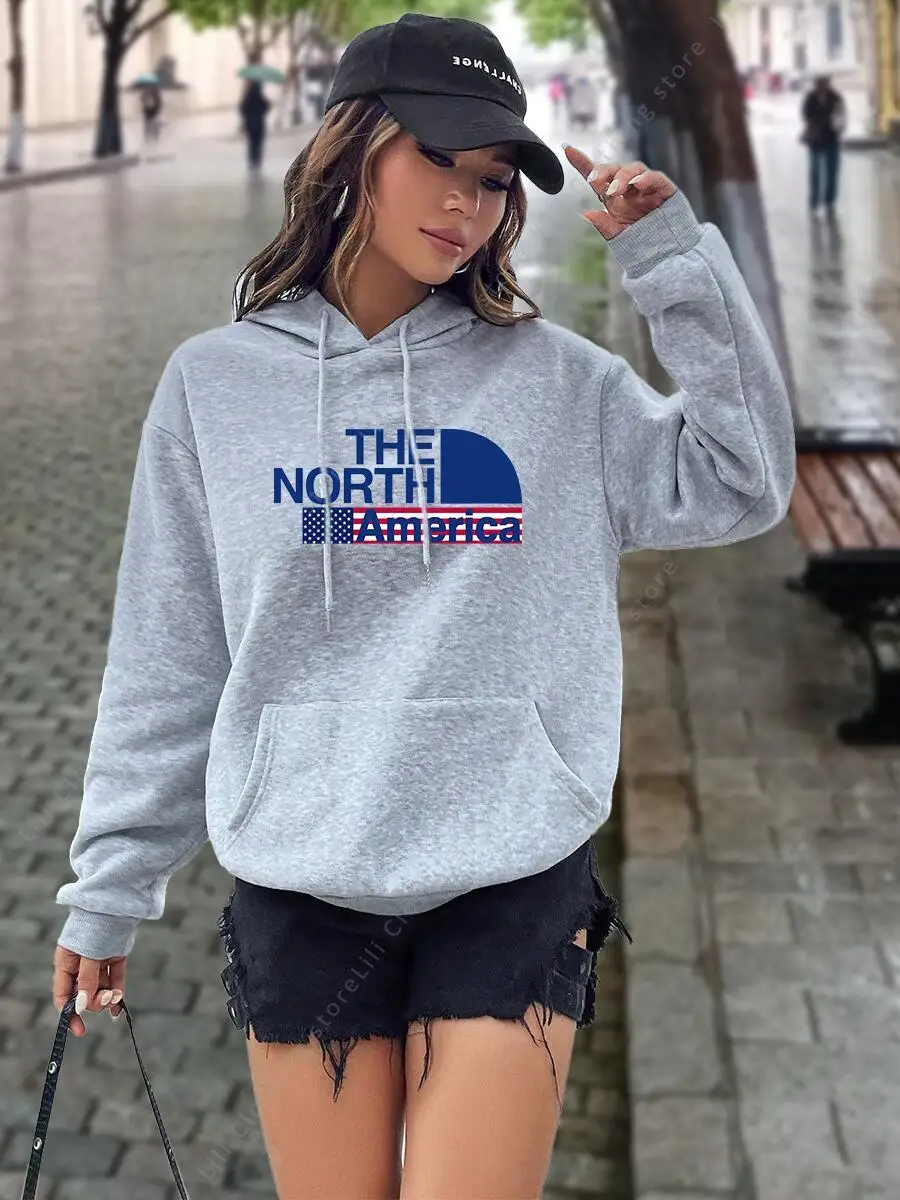 Winter Clothing Drawing - Damen-Hoodies mit Grafik-Buchstabendruck Streetwear Ästhetischer Designer-Luxus