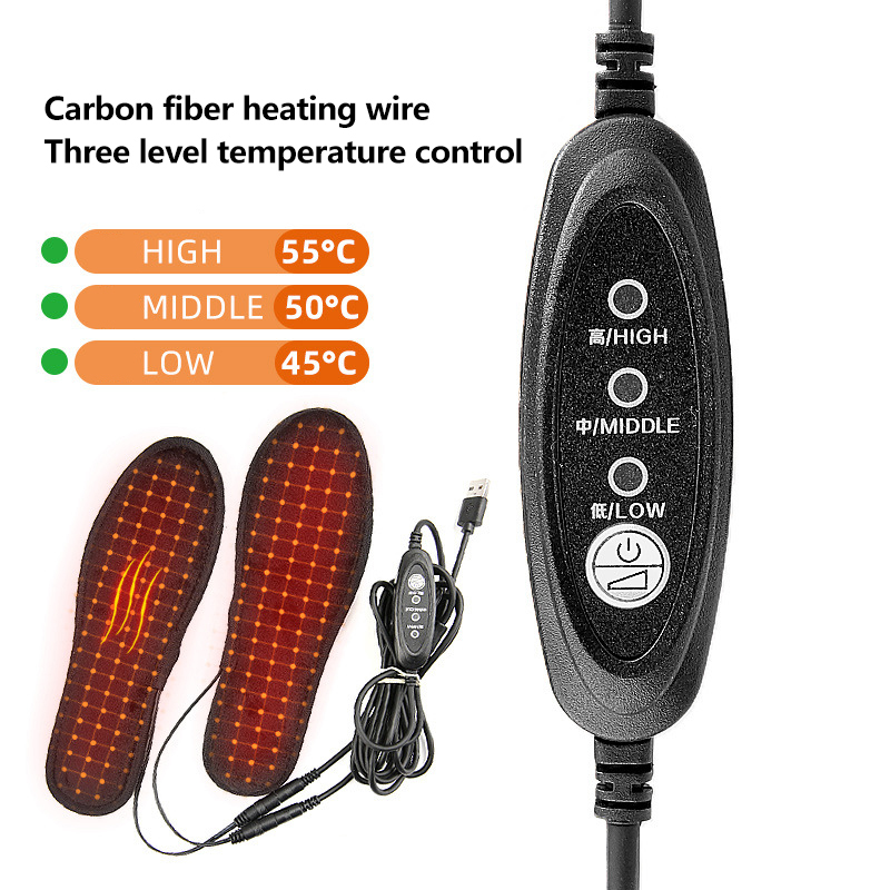 Heated Insole Rechargeable - USB wiederaufladbare beheizte Schuheinlagen, waschbarer elektrischer