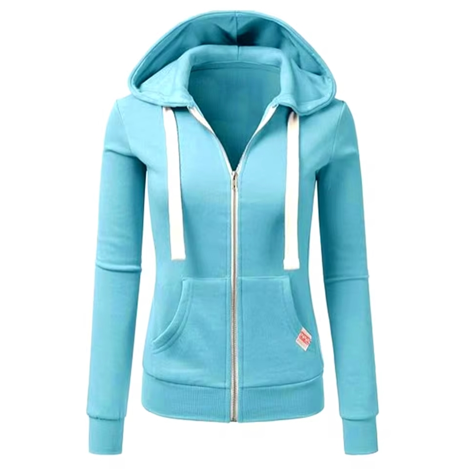 Winter Clothing Label - 2025, Herbst/Winter, neue Damen-Kapuzenpullover, einfarbig, modisch,