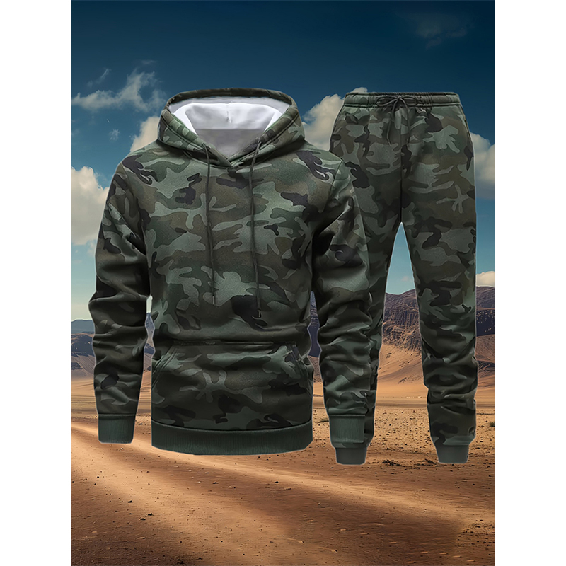 Winter Clothing Men - Herbst Tarnmuster 3D-Druck Hoodies Hosen Sets