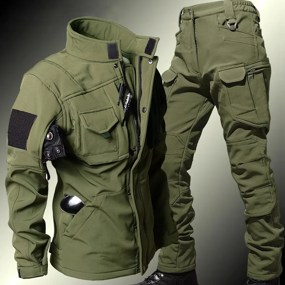 Windproof Jacket Softshell - Herren taktische Sets Winter Hai Haut