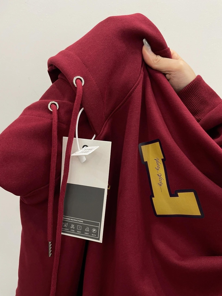 Winter Clothing Label - American Style Retro Hoodie Sweatshirt –