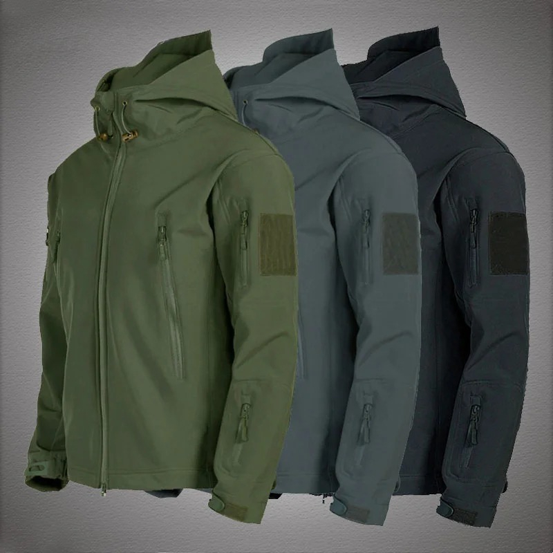Windproof Jacket Softshell - Taktische winddichte wasserdichte Jacke für Herren,
