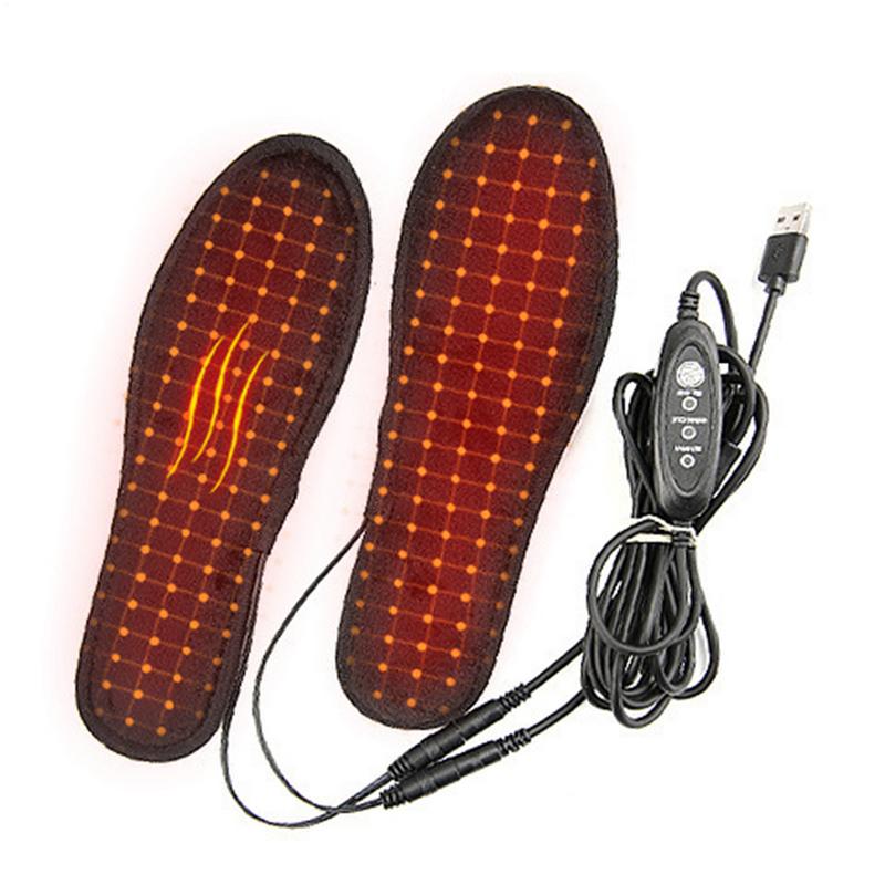 Heated Insole Rechargeable - Beheizte Stiefel-Einlegesohlen, USB, kurz, Plüsch, für