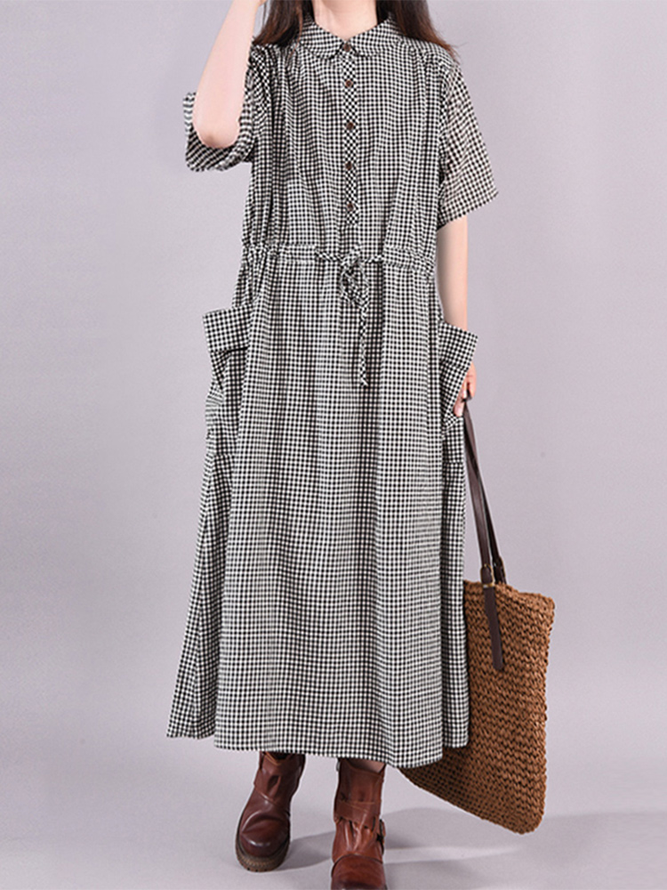 Mode Vintage Kleid Plaid Korde – Winter Clothing Drawing Bewertung und Preis