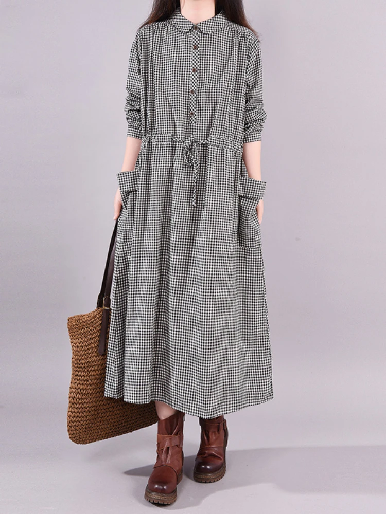 Mode Vintage Kleid Plaid Korde – Winter Clothing Drawing Bewertung und Preis