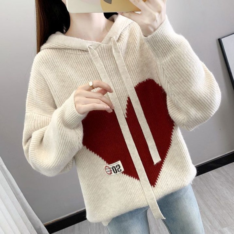 Beige Damen Hoodies Sweatshirt – Winter Clothing Drawing Bewertung und Preis