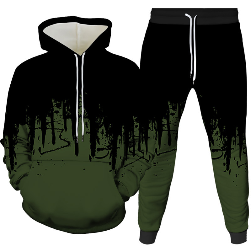 Tinte Malerei 3D Gedruckt Hood – Winter Clothing Men Bewertung und Preis
