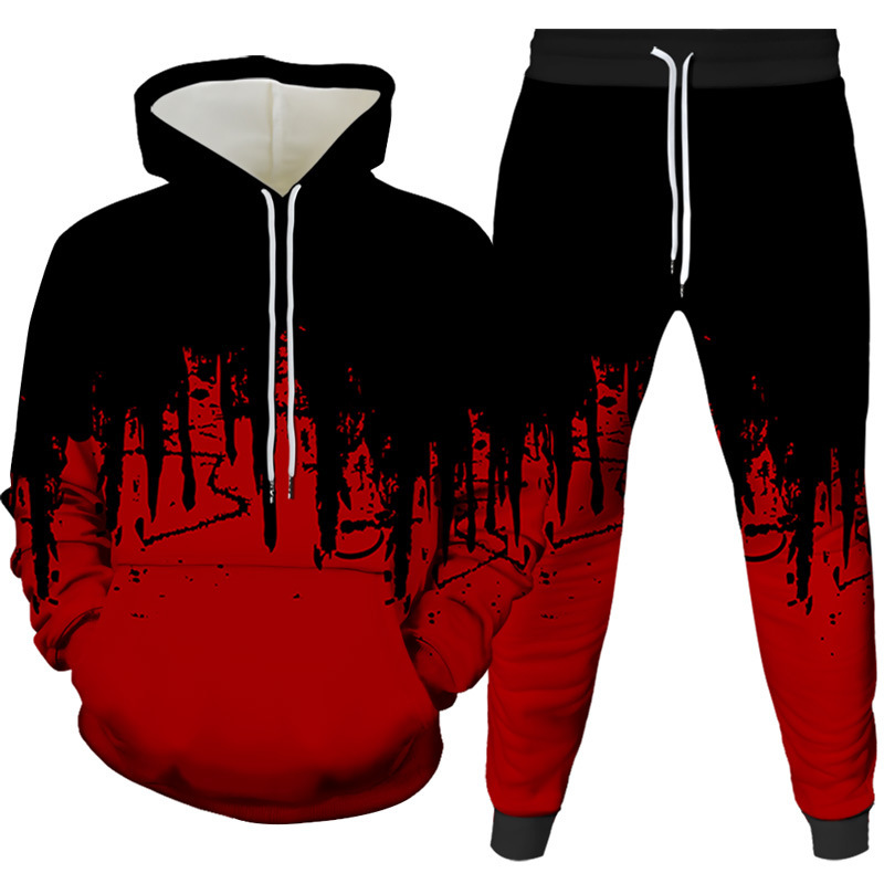 Tinte Malerei 3D Gedruckt Hood – Winter Clothing Men Bewertung und Preis